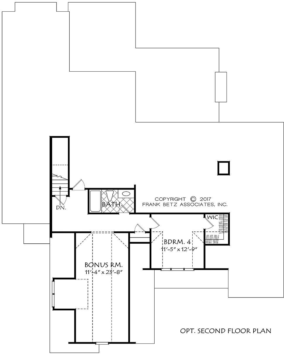 Craftsman Traditional Level Two of Plan 83049