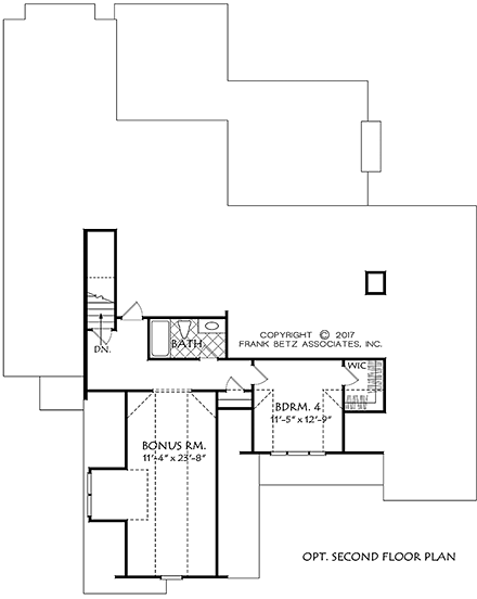 House Plan 83049 Second Level Plan