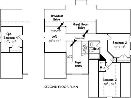 House Plan 83050 Second Level Plan