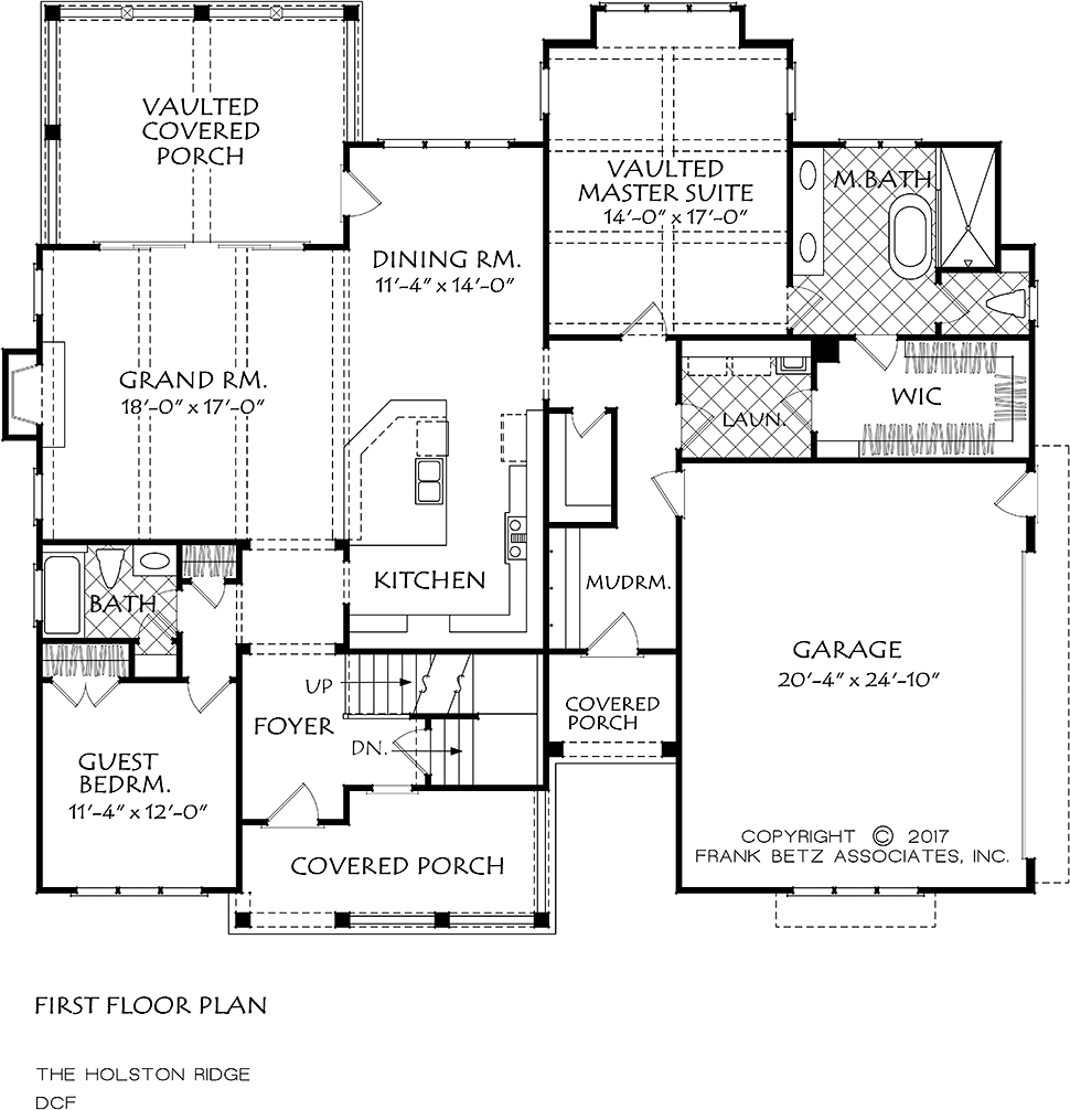 Country Farmhouse Traditional Level One of Plan 83053