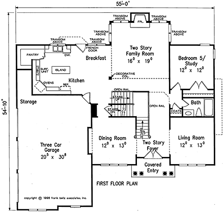 House Plan 83054 First Level Plan