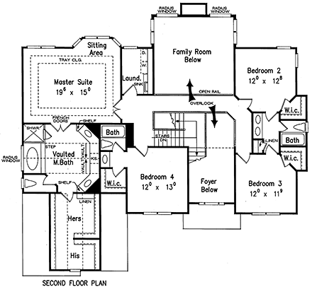 House Plan 83054 Second Level Plan
