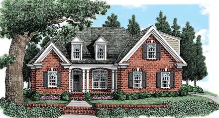Colonial European Traditional Elevation of Plan 83055