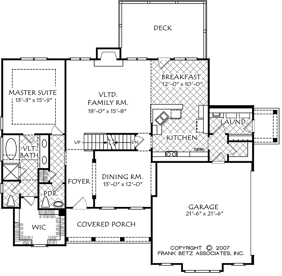 Country Farmhouse Traditional Level One of Plan 83057