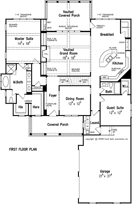 House Plan 83059 First Level Plan