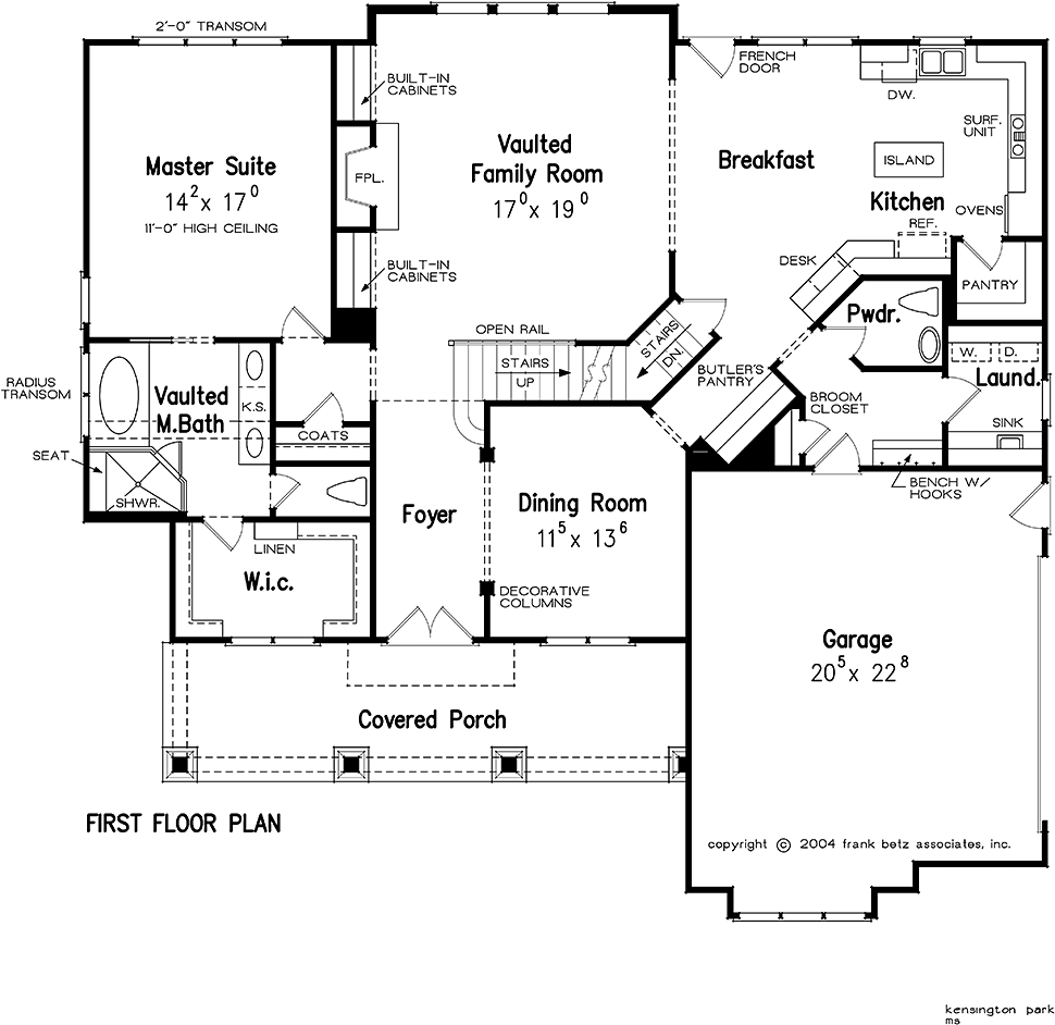 Bungalow Craftsman Traditional Level One of Plan 83060