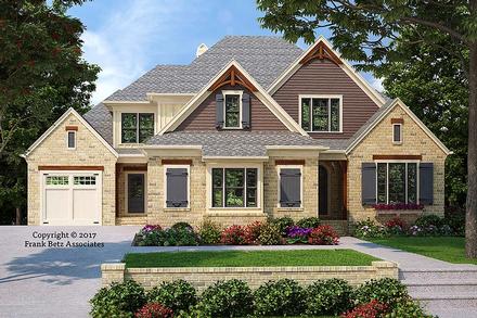 Craftsman European Tudor Elevation of Plan 83064