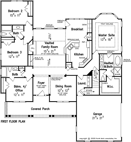 House Plan 83065 First Level Plan