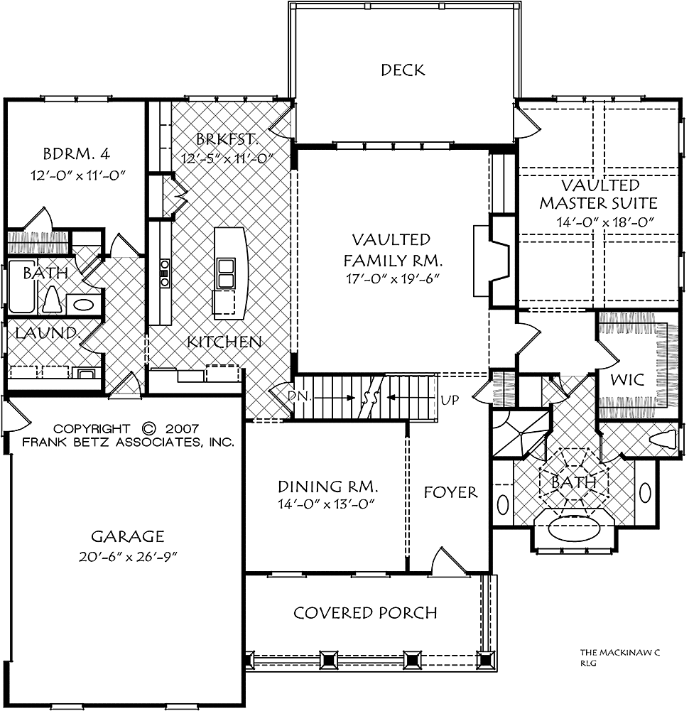 Bungalow Country Craftsman Level One of Plan 83069