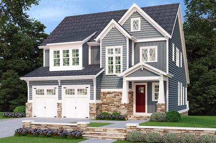 Craftsman Elevation of Plan 83072