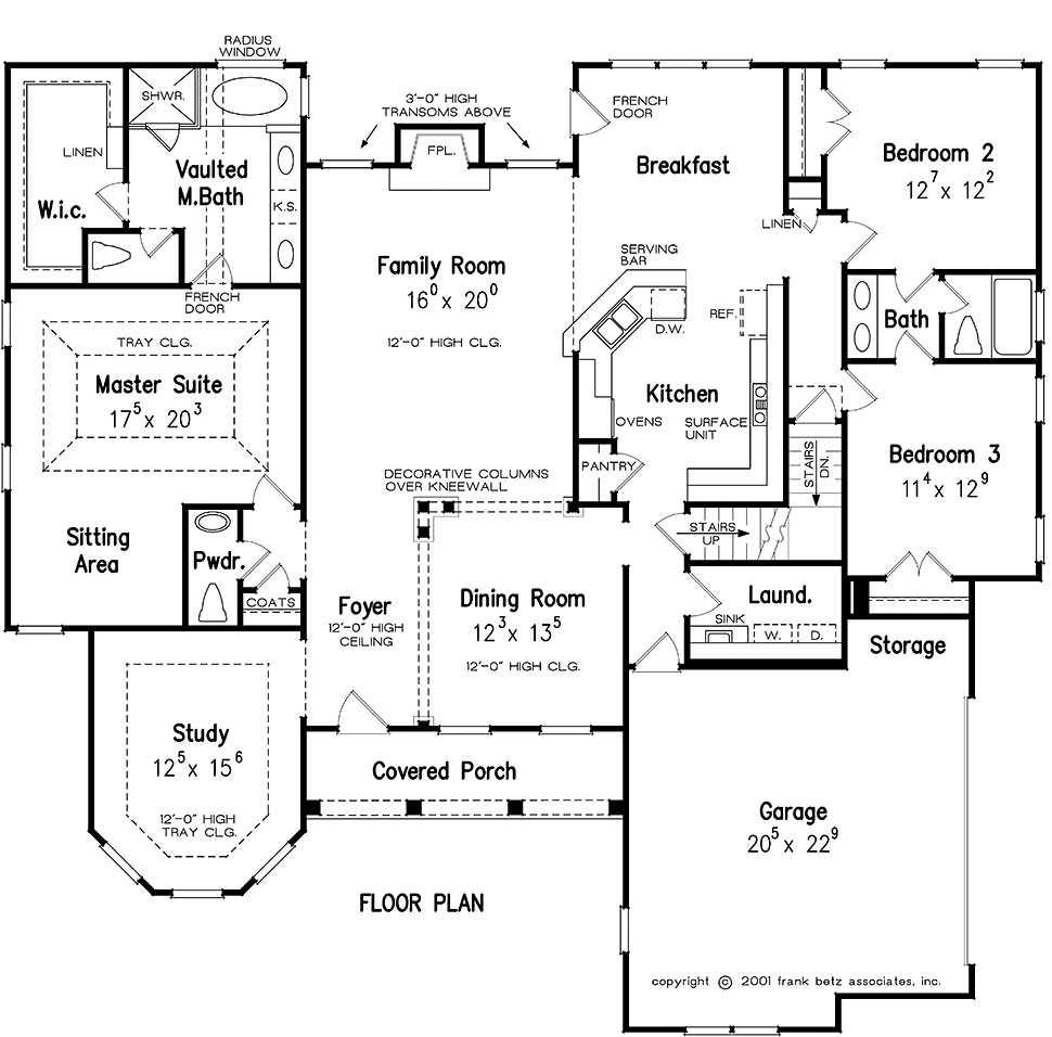 European French Country Traditional Level One of Plan 83073