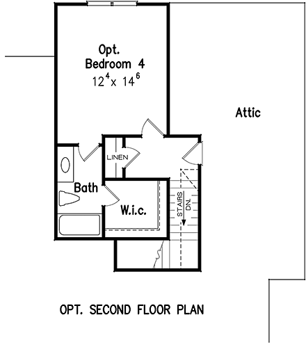 House Plan 83073 Second Level Plan