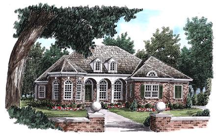 European French Country Traditional Elevation of Plan 83073