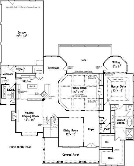 House Plan 83074 First Level Plan