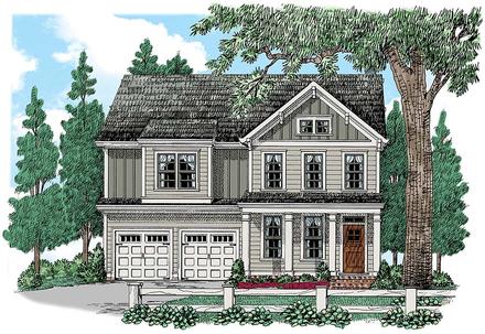 Colonial Traditional Elevation of Plan 83075