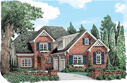 Country European French Country Traditional Elevation of Plan 83080