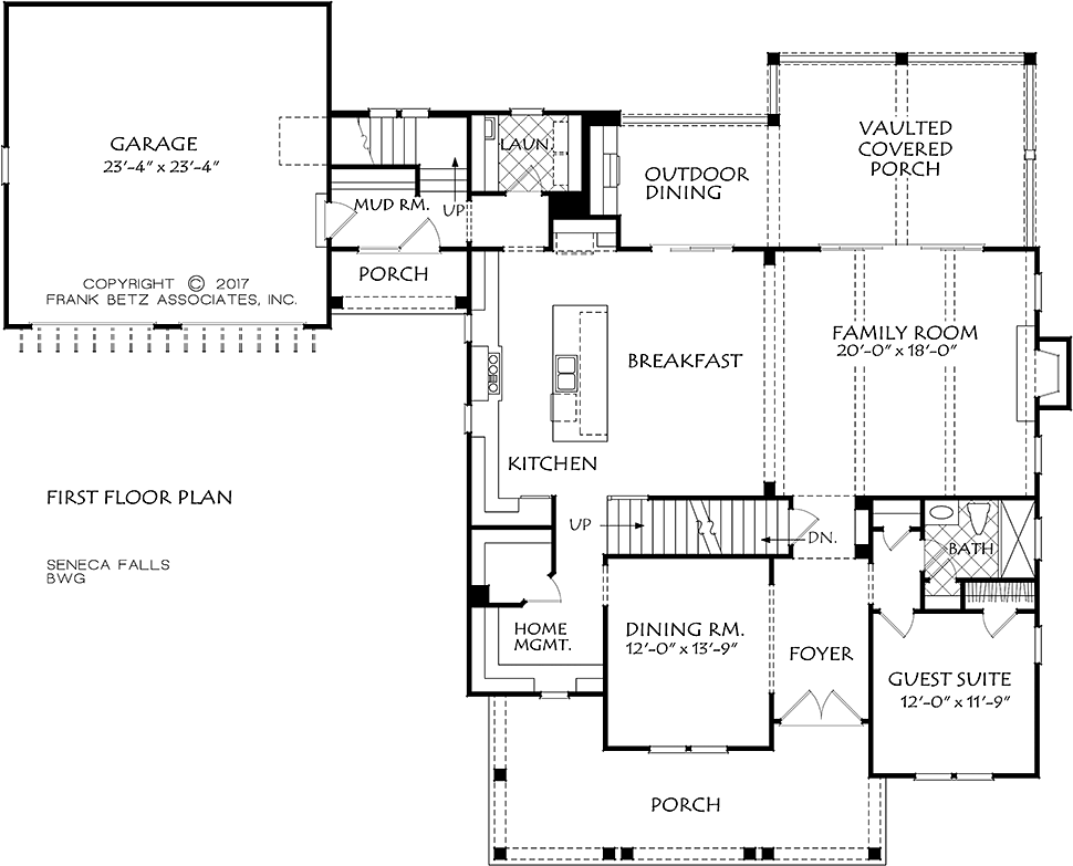 Country Farmhouse Level One of Plan 83082