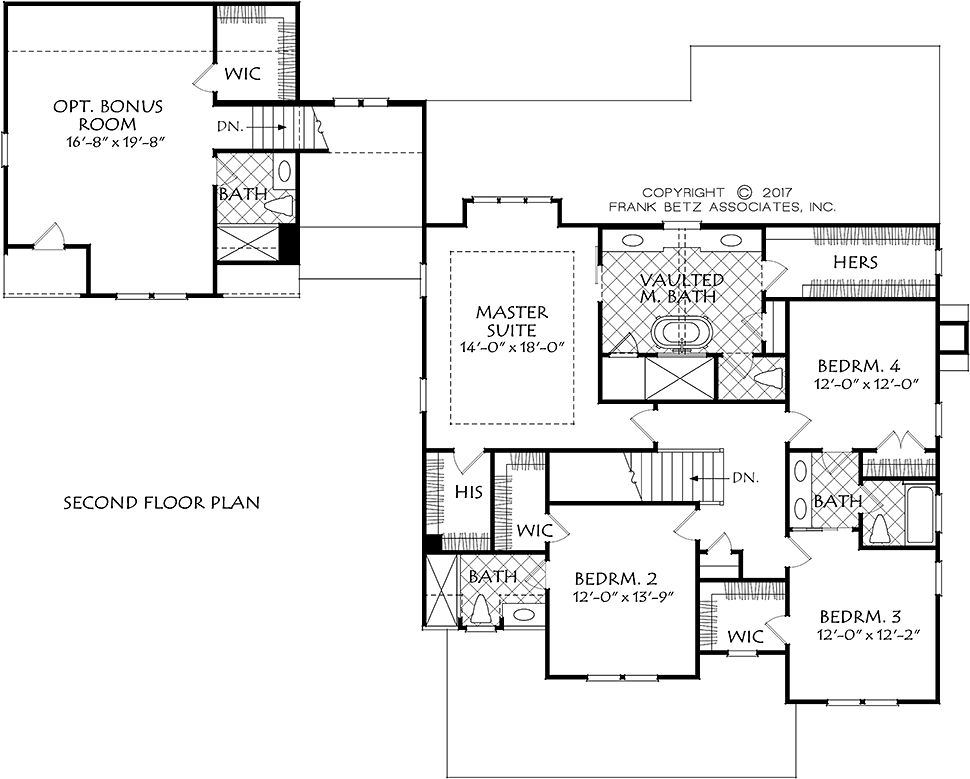 Country Farmhouse Level Two of Plan 83082