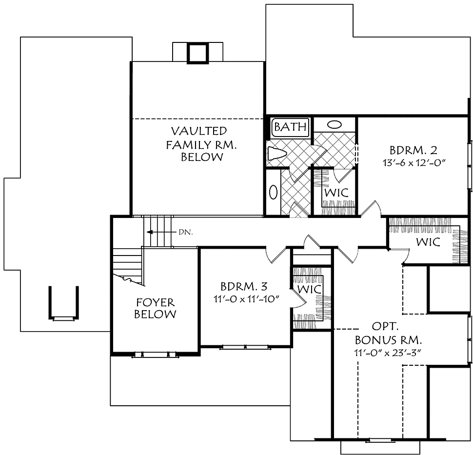 Bungalow Craftsman Traditional Level Two of Plan 83083