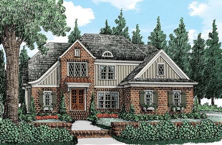 European Traditional Tudor Elevation of Plan 83085