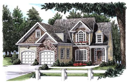 European Traditional Elevation of Plan 83087