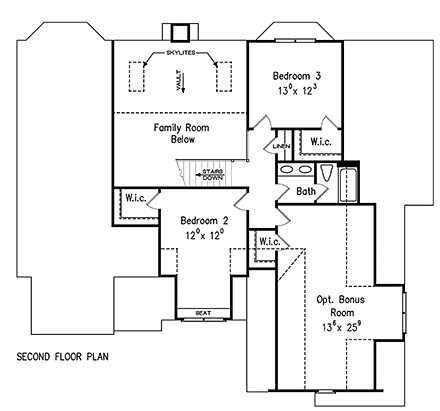 House Plan 83089 Second Level Plan