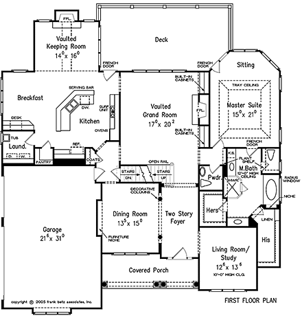 House Plan 83090 First Level Plan