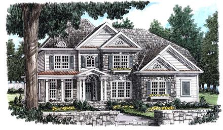 Country Southern Traditional Elevation of Plan 83091