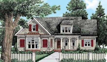 Cottage Country Traditional Elevation of Plan 83095