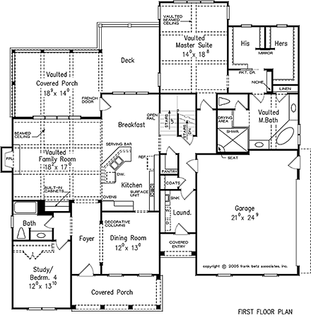 House Plan 83096 First Level Plan