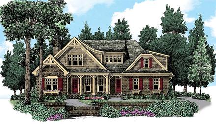 Cottage Country Craftsman Traditional Elevation of Plan 83096