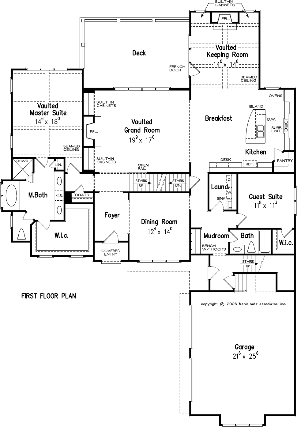 Cottage Craftsman European Traditional Level One of Plan 83106