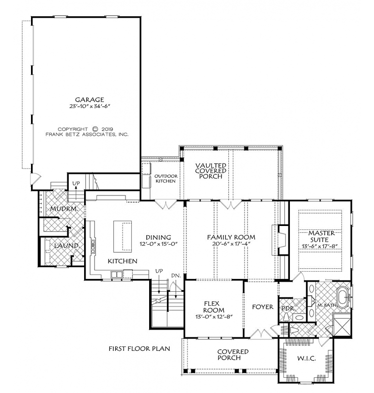 Country Farmhouse Traditional Level One of Plan 83108