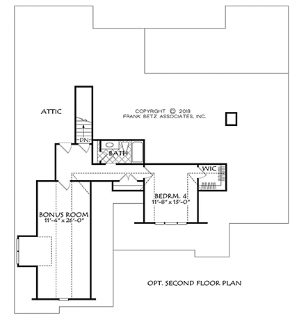 House Plan 83109 Second Level Plan