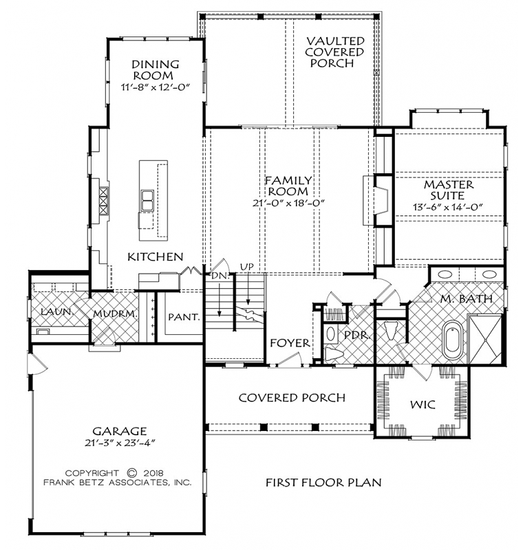 Country Farmhouse Traditional Level One of Plan 83110