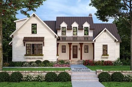 Country Farmhouse Traditional Elevation of Plan 83110