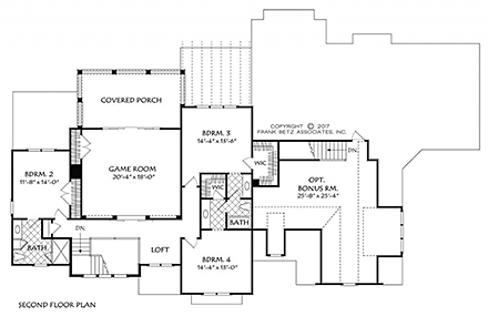 House Plan 83112 Second Level Plan