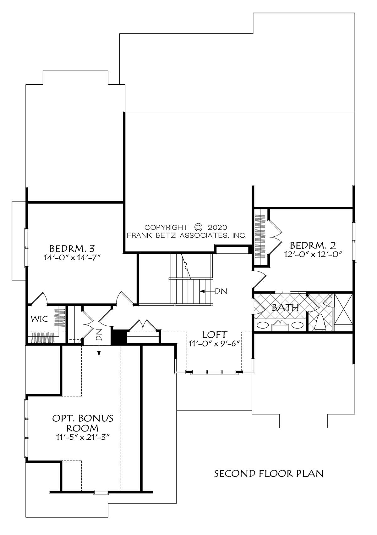 Country Farmhouse Level Two of Plan 83116