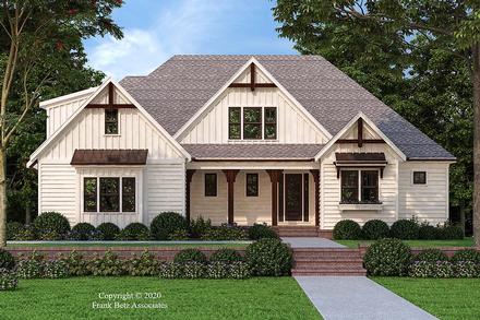 Country Craftsman Farmhouse Southern Elevation of Plan 83117