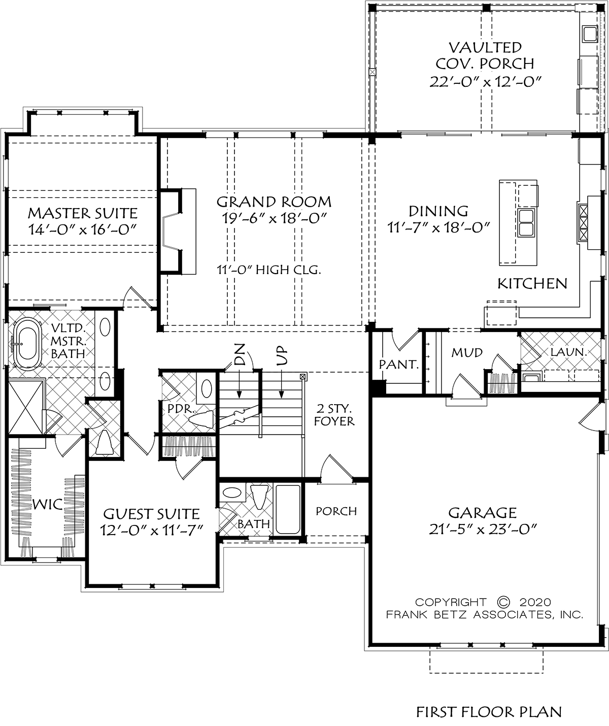 Country Farmhouse Traditional Level One of Plan 83121