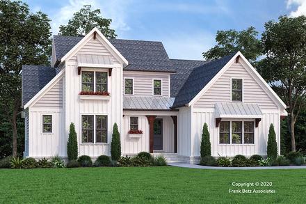 Country Farmhouse Traditional Elevation of Plan 83121