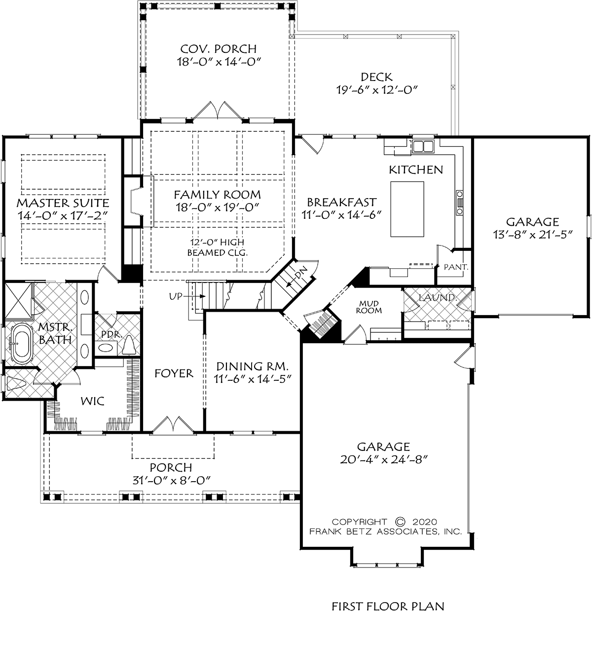 Country Farmhouse Level One of Plan 83122