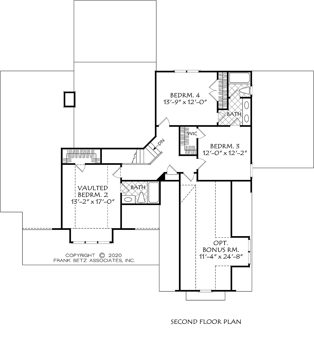 Country Farmhouse Level Two of Plan 83122