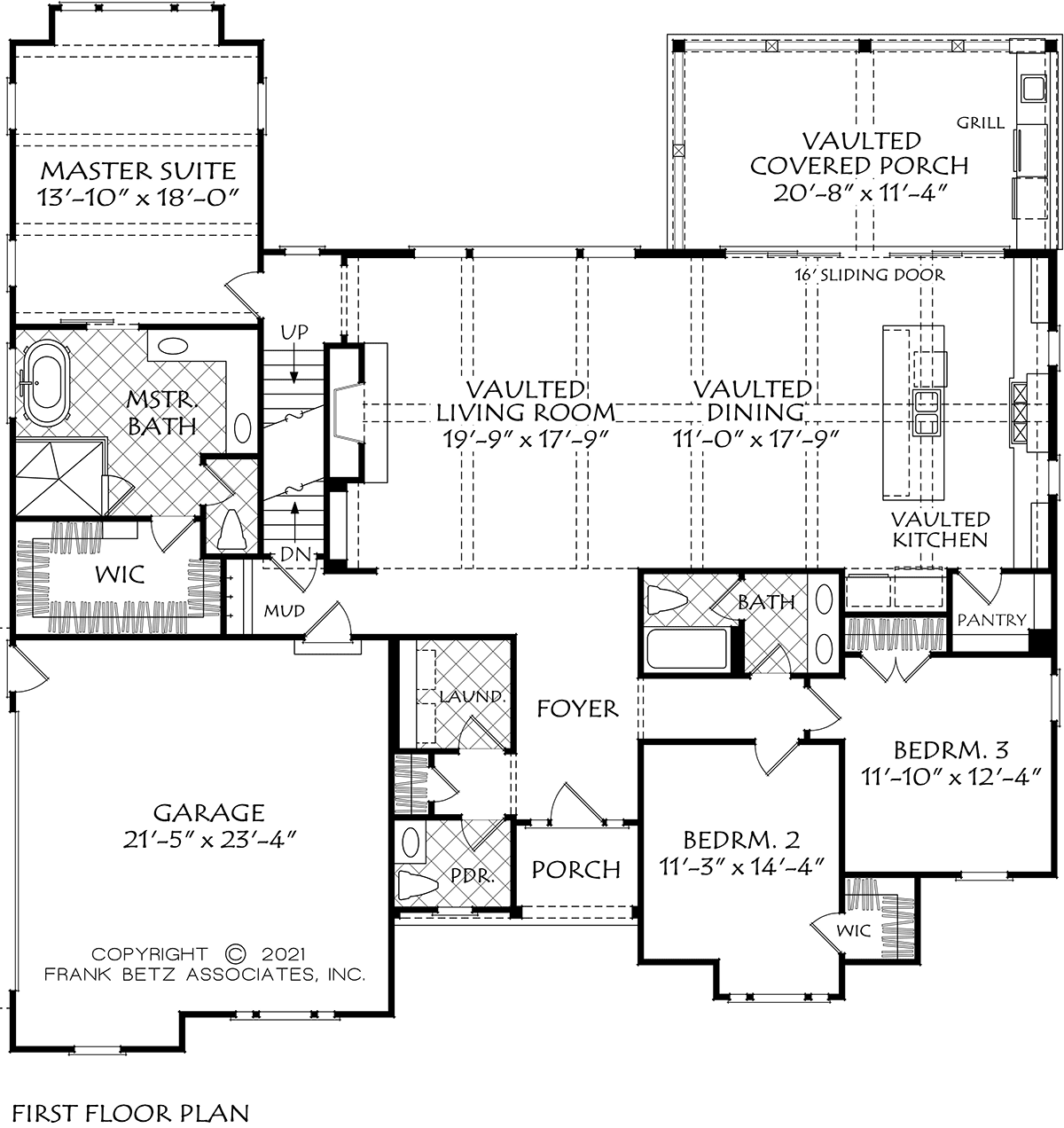 Cottage Farmhouse Ranch Traditional Level One of Plan 83125