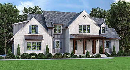 Country Farmhouse Traditional Elevation of Plan 83126