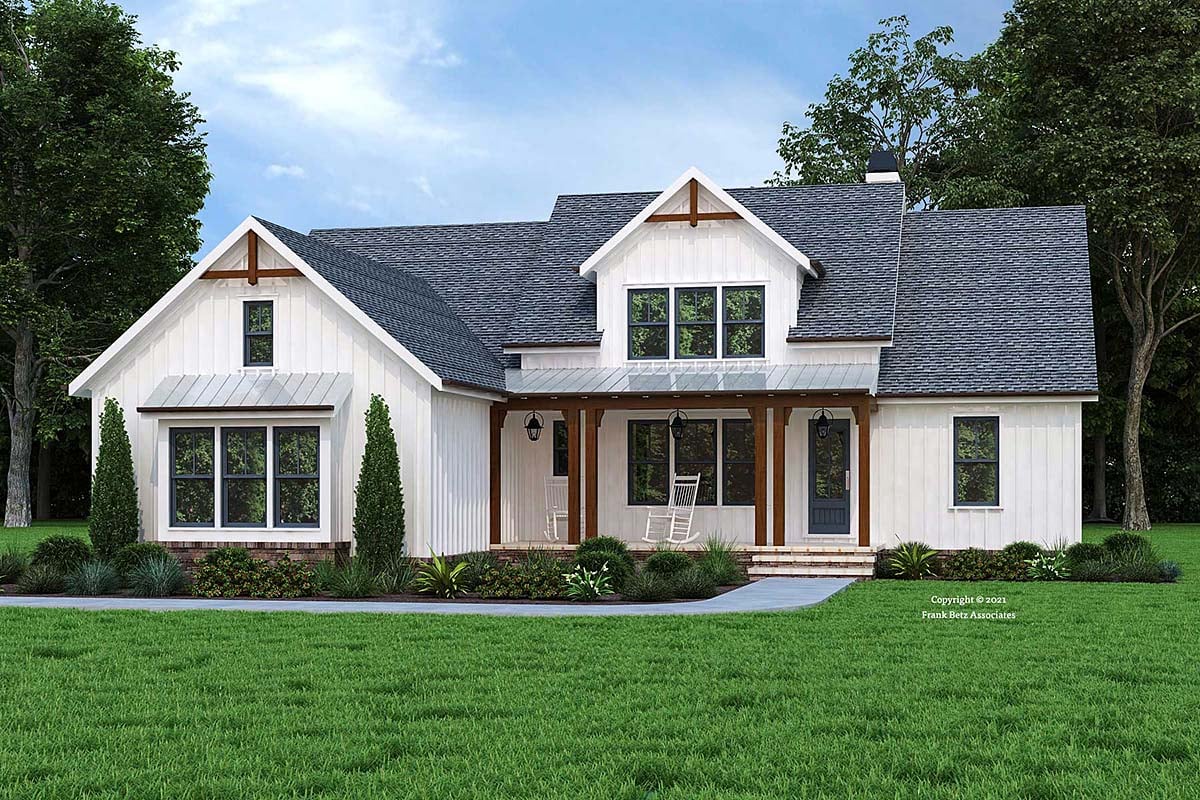 Plan 83128 | Modern Farmhouse Design with 1997 Sq Ft, 3 Bed, 3 Ba