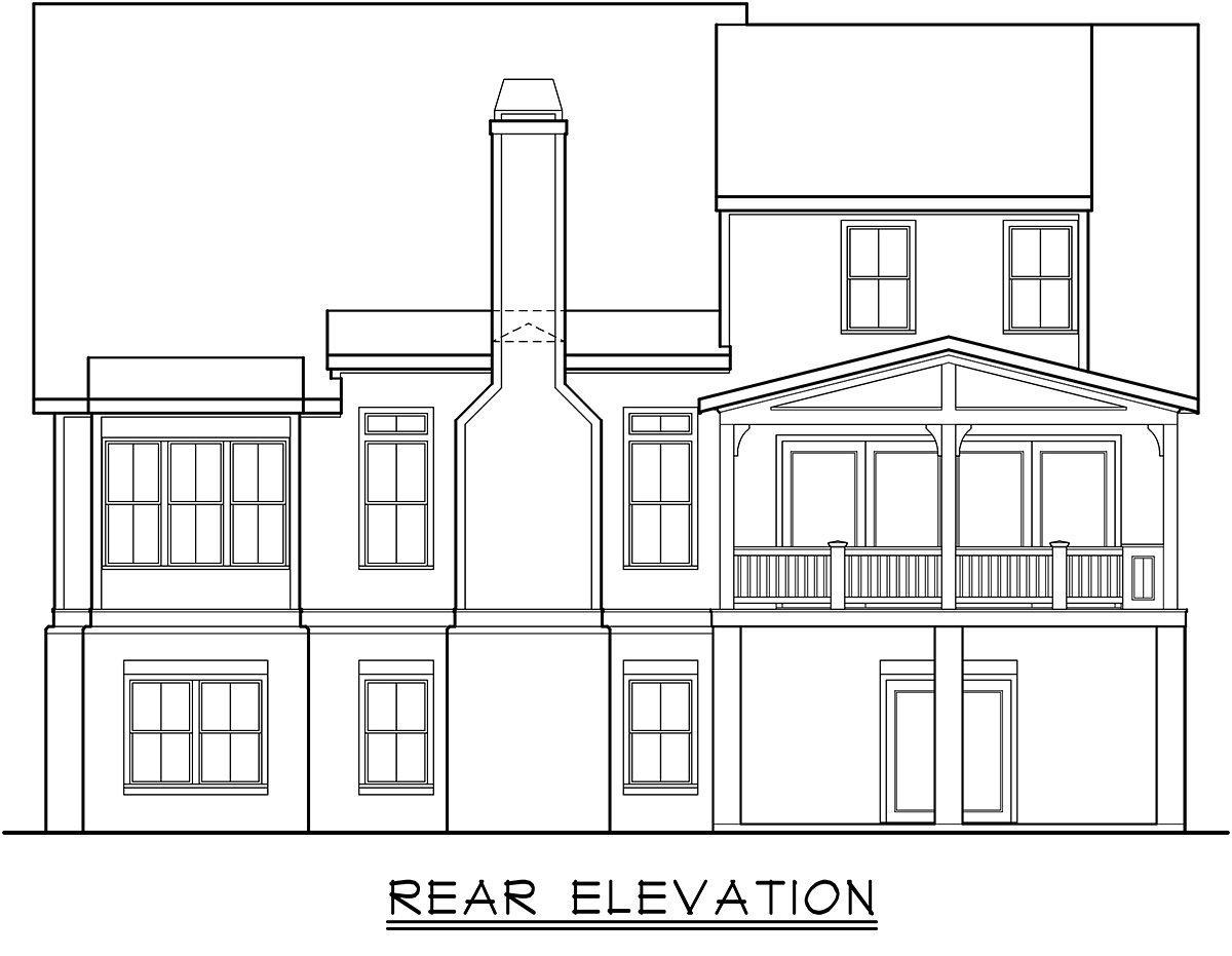 House Plan 83131 Rear Elevation