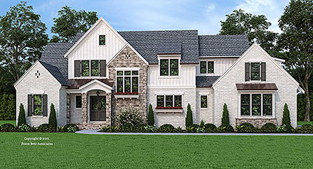 Country Farmhouse Traditional Elevation of Plan 83134
