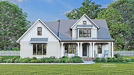 Cottage Country Farmhouse Traditional Elevation of Plan 83135