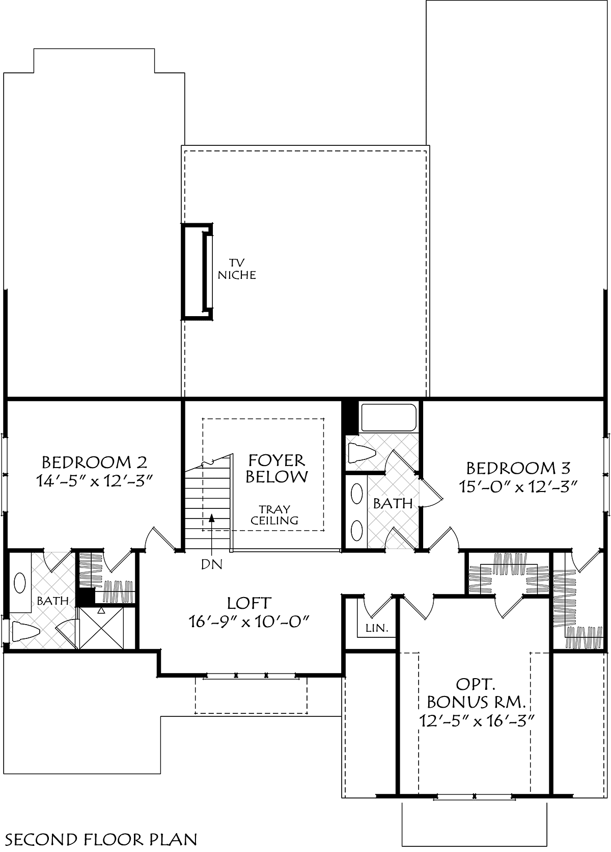 Cottage Farmhouse Traditional Level Two of Plan 83138